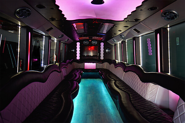 party bus colorful lights
