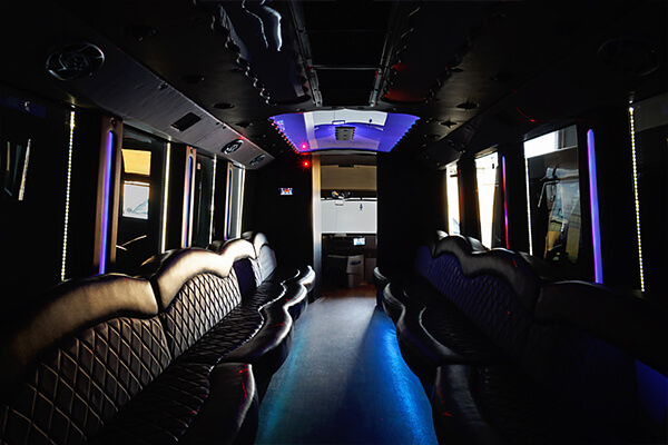 Beverage bars on party bus